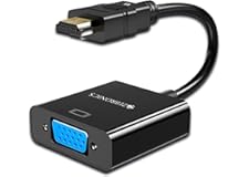 Zebronics HAV01 HDMI to VGA Adapter with Full HD 1080p @ 60Hz Native Resolution, Gold Plated connectors, Plug Play Usage, Str