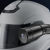 Coverzone 4K Ultra HD Dual Channel Motosiklet Kask Kamerası &ndash; 170&deg; Geniş A&ccedil;ı, IP65 Su Ge&ccedil;irmez, 1800mAh Batarya, Type-C, Time