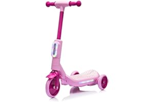 Tecnobike Shop Monopattino Elettrico per Bambini Deluxe 3 Ruote + Casco e Kit Protezioni