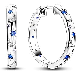 KRFY Creolen Ohrringe Silber – Herz Huggies Mit Cubic Zirkonia, Hypoallergen, 20 Mm, Für Frauen & Mädchen