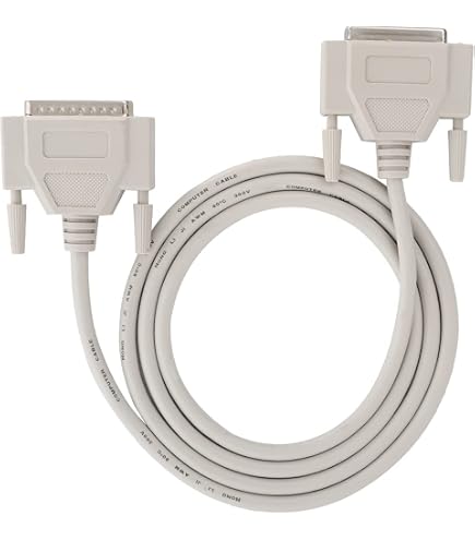 Câble D'extension Série RS232 DB25 Mâle-mâle - 50 Cm - Pour Imprimante, Automate, Caisse Enregistreuse - Blindage Aluminium, Connecteurs Nickelés