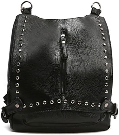 HARRA Bag Women's Harra Tote Shoulder Bag Convertible Backpack 11 x 12 x 4 inch / Strap 12.5 inch Black