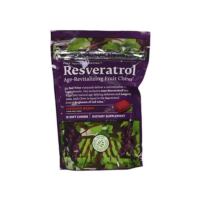 Buy ResVitale Resveratrol Age Revitalising Fruit Chews Bordeaux Berry
