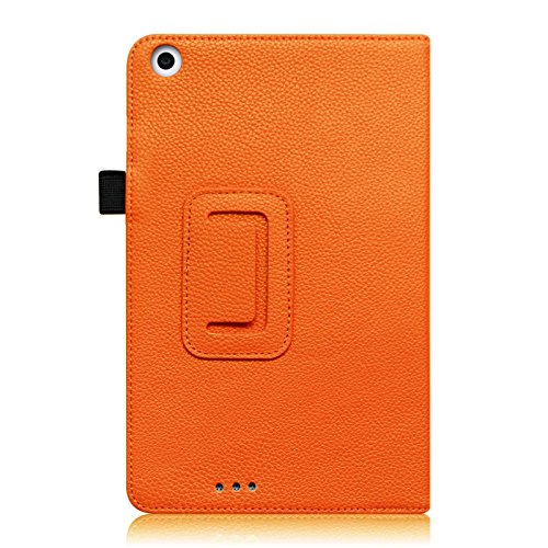 Fintie Odys Junior Tab 8 Pro Hülle Case – Slim Fit Folio Kunstleder Schutzhülle Cover Tasche mit Ständerfunktion und Stylus-Halterung für Odys Junior Tab 8 Pro 20,3cm (8 Zoll) Tablet-PC, Orange - 7