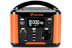 YOSE POWER Power Station 388Wh/300W avec onduleur DC/AC, générateur solaire de batterie au lithium de secours 108000mAh pour le camping de fête de voyage de pêche de pique-nique en plein air