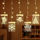 ❄ Especificaciones ❄ - Longitud y altura de la cortina: 1.5*0.7m; Tamaño de placa: 11.5*16cm. Color de luces: Blanco cálido.