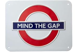 GWC Plaque en métal « Mind The Gap » de Taille Moyenne