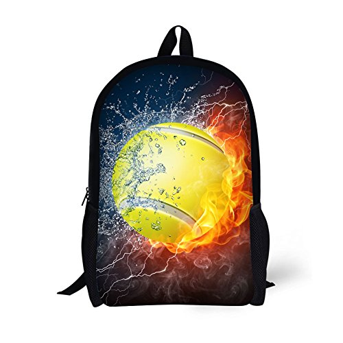 Preisvergleich Produktbild Kinder Schulrucksäcke Age6-16 Polyester 17 Zoll Verbrennungsmuster Schulbeutel (Tennis)