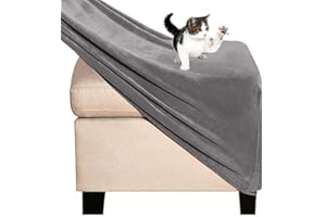 FAIRUO Poggiapiedi Quadrata Copri Copri Pouf Fodera Rotondo Fodera per Ottomana Copertura Dell'Ottomano Velluto Rttangolare Fodera per Pouf Elastico Copri per Piedi con Fondo Elastico (Color : @14, Size :