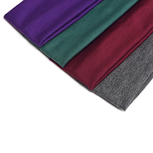 eBoot 6 Stück Yoga Atmungsakti Stirnband Elastisch Baumwolle Haarband für Jugendliche und Erwachsene - 7