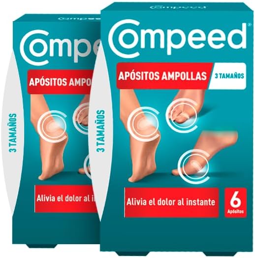 COMPEED Ampollas Surtido, Apósitos Hidrocoloides Contra Rozaduras, Pack 2 x 6 uds.