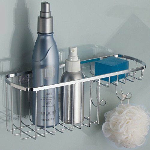 InterDesign Gia Badezimmer-/Dusch-Caddy für Shampoo, Conditioner, Seife – Combo, Chrom - 3