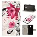 Produktbild Nokia 3 Hülle WYSTORE Bunte Muster PU Leder Bookstyle HandyHülle Tasche Flip Wallet Case Anti-Scratch Shell Cash Pouch ID Card Slot Folio Hüllen Schale SchutzHüllen für Nokia 3 - A09 magnolia flower
