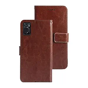 WebKreature Oppo K10 Brown Flip Cover