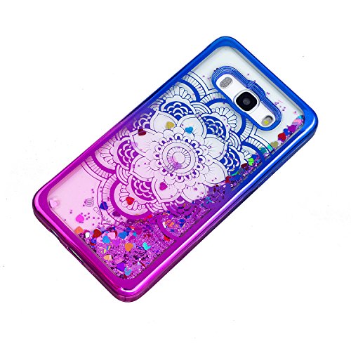 CLM-Tech Funda para Samsung Galaxy J5 2016 Carcasa TPU Silicona con l quido bling coraz n Case flor azul p rpura transparente reviews CLM-Tech Funda para Samsung Galaxy J5 2016 Carcasa TPU Silicona con l quido bling coraz n Case flor azul p rpura transparente