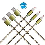 Onlier Lightning Cable,3 Pack Camouflage Nylon Braided 8pin to USB Sync Data Cable for iPhone iPad iPod (2*3ft +1*6ft)