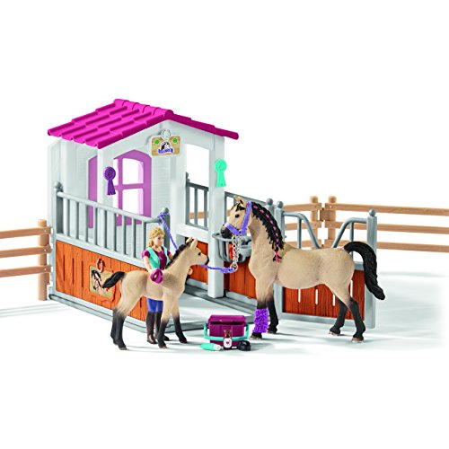 Schleich 42369 - Pferdebox mit Arabern und Pferdepflegerin - 13