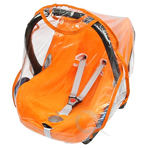 Quality Carseat Rain Cover for Maxi Cosi Cabrio and Pebble Family Fix (orange)