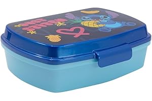 My sweety pop - Pudełko śniadaniowe, pudełko na lunch, pokój dziecięcy, przedszkole, szkoła, wakacje, posiłek, 17 cm, pomysł na prezent, Stitch - niebieski - dla dziewczynki