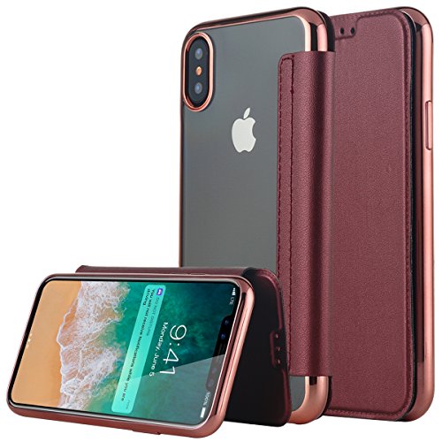 iPhone-X-CaseiPhone-10-Case-Snewill-Slim-PU-Leather-Folio-Flip-Case-with-Card-Slot-Clear-Soft-TPU-Back-Cover-for-Apple-iPhone-X