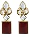 karatcart Cyan Red Modish Kundan Dangle & Drop Earrings For Women RS.299.00