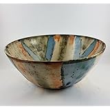 Keramikobjekte . Verzierte Steinzeug Keramik-Schale. Unikat in Handarbeit hergestellt.