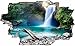 Produktbild DesFoli Wasserfall Waterfall Natur 3D Look Wandtattoo 70 x 115 cm Wanddurchbruch Wandbild Sticker Aufkleber C407