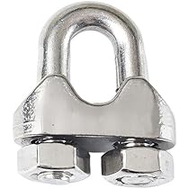 Design61 Drahtseilklemmen 5mm Set - 10 Stück Verzinkte Bügelseilklemmen DIN 741 - Für Stahlseil & Abspannungen