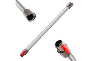 Qygba Tube Extension Pour Dyson V11 V10 V15 V8 V7 Aspirateur, Tube d'extension Pièces Détachées Longueur 73 CM (Argent)