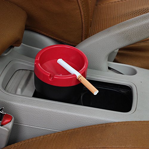 Universal Auto Aschenbecher KFZ Auto Autoaschenbecher für Getränkehalter – schwarz - 5