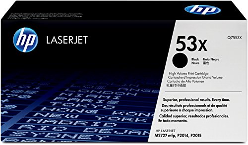 HP 53X (Q7553X) Schwarz Original Toner mit hoher Reichweite für HP Laserjet P2014, P2015, P2015dn, P2015n, P2015x, M2727nf, M2727nfs