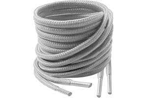 LACESTAR Round Shoe Laces for Trainers Boots Hi-tops Football Boots Coloured Cord Laces Shoelaces New Suitable for all brands of shoes for Adults or Kids