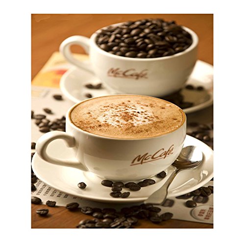 Blxecky 5D DIY Diamant-Malerei Kit Wohnzimmer-Dekor-Wand-Aufkleber，Eleganter Kaffee（12X16inch/30X40CM）