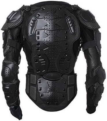 Walktorock  Men's Motorbike Motorcycle Protective Body Armour Armor Jacket Guard Bike Biker Motocross Gear Black (X-Large)