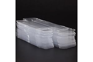 LEMCC 50 unidades de 1/64 escala modelo de coche caja de exhibición transparente de juguete caja de exhibición de coche cajas de plástico de PVC transparente 1/64 protector para Hot Wheels and Matchbox