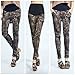 Maternity Leggings Floral & Funky Design (Medium, Leopard Animal Print)