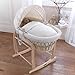 Clair de Lune Stardust Natural Wicker Moses Basket (Cream)