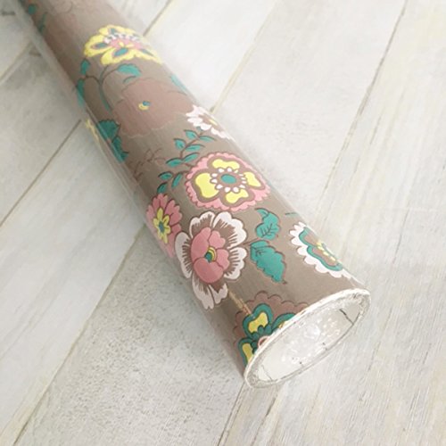 Klebefolie – Möbelfolie Fleur beige Blumen – 45 cm x 200 cm Selbstklebende Folie Blümchen Motiv – Dekorfolie Selbstklebefolie - 2
