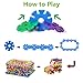 KF650 DIY Interlocking Toys Snowflakes Gear Connector Building Puzzle Play Set - Great for 3 years old Baby Toddlers kids - Preschool Educational Learning Engineering Game (Package in Bag 120Pcs)