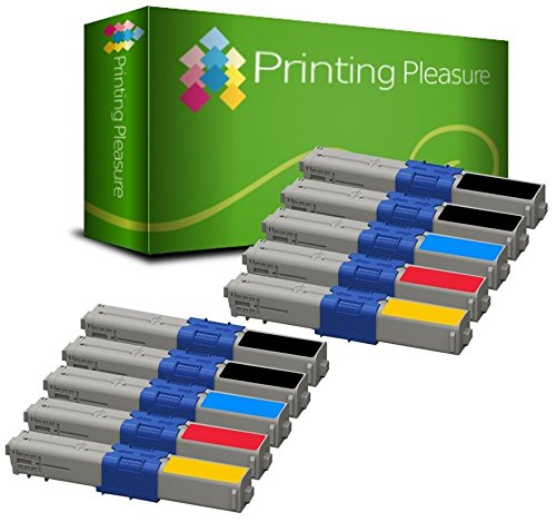 Set of 10 Compatible Laser Toner Cartridges for OKI ES 3452 DN / ES 5431 DN / ES 5462 DN / 44973512 / 44973511 / 44973510 / 44973509