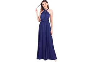 IBTOM CASTLE Femme Robe Longue de Cérémonie Chic Robe Ado Multi-Style Sexy Taille Haute sans Manche Robe Fille d’Eté Bandage de Soirée Cocktail Demoiselle d'honneur Mariage Fête Aniversaire