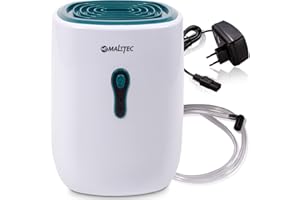 MALTEC 5901924217855 Osuszacz DH-800, Kompaktowy, Wydajny, Niski Poziom Hałasu, Sygnalizacja Pełnego Zbiornika, Łatwe Opróżnianie Urządzenia, Do Domu, Do Piwnicy