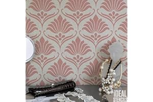 IDEAL STENCILS Art Déco Blumenmuster Stil Schablone Heim Wand Dekorieren Kunst & Basteln Schablone Farbe Wände Stoffe & Möbel 190 Mylar wiederverwendbar Schablone