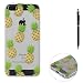 Produktbild TPU Hülle für iPhone SE,für iPhone 5S,für iPhone 5,Zcro Silikonhülle Case Transparent Durchsichtig Soft TPU Ultra Dünn Super Slim Etui Schale für iPhone SE 5S 5 mit Frei Schwarz Eingabestift (Ananas)
