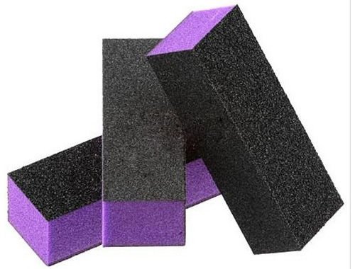 TNBL Purple/Black 3 Way Nail Buffer Block 60/100 Grit