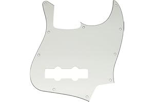 Musiclily 10 trous Pickguard JB Basse pour Fender US/Mexique Made Standard Jazz Bass, 3 plis Parchemin