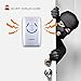 Wireless Doorbell, VicTsing Portable 4-in-1 Multi-function Cordless Doorbell Door Chime at 500-feet Range with 36 Chimes Tones, 3 Levels of Adjustable Volume & Blue LED Light - White
