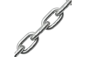 KOPEME Cadena de acero galvanizado, diámetro 5 mm/5