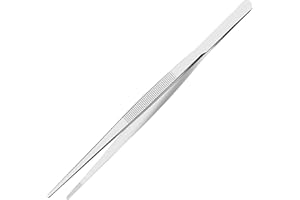 XINSHENG Pinzette grandi in acciaio inox extra lunghe pinzette dritte 30 cm con punta dentata di precisione per acquascaping, giardinaggio, cucina, lavori industriali, uso laboratorio