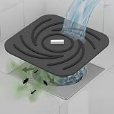 BEYLİNİ K&ouml;t&uuml; Koku B&ouml;cek &Ouml;nleyici Gider Tıpası Lavabo Balkon Tuvalet Gider Kapatıcı Kapak Silikon (Gri-Gri)